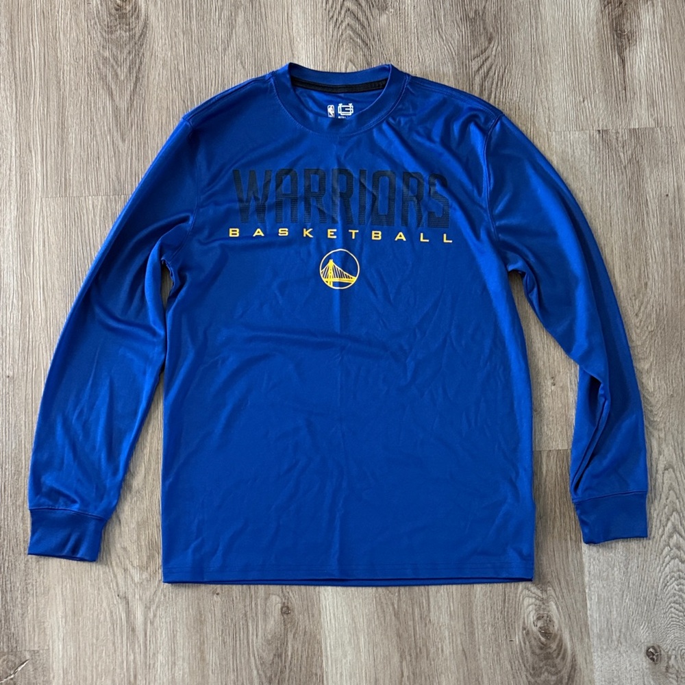 Golden State Warriors Royal Blue Long-Sleeve Performance Shirt
